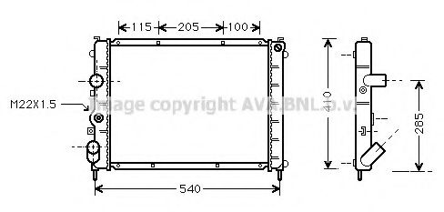 Imagine Radiator, racire motor AVA QUALITY COOLING RT2231