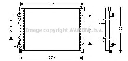 Imagine Radiator, racire motor AVA QUALITY COOLING RT2233