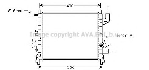 Imagine Radiator, racire motor AVA QUALITY COOLING RT2262