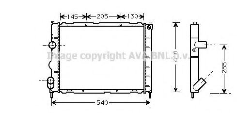 Imagine Radiator, racire motor AVA QUALITY COOLING RT2267