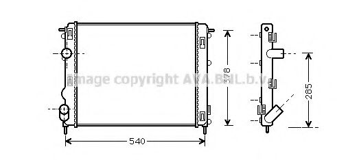 Imagine Radiator, racire motor AVA QUALITY COOLING RT2270