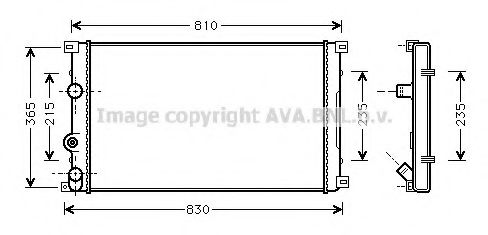 Imagine Radiator, racire motor AVA QUALITY COOLING RT2276