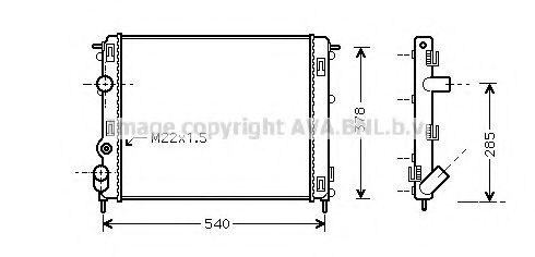 Imagine Radiator, racire motor AVA QUALITY COOLING RT2302