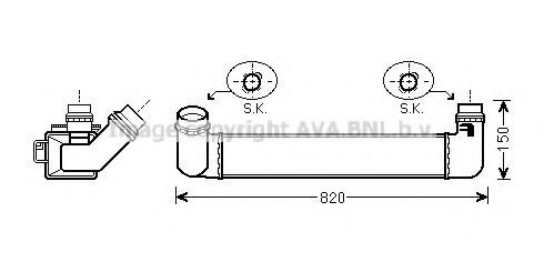 Imagine Intercooler, compresor AVA QUALITY COOLING RT4461