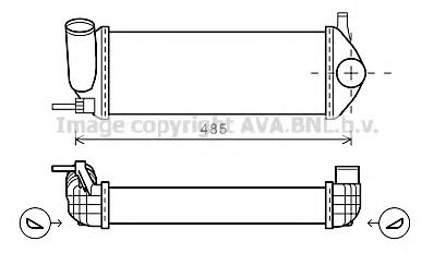 Imagine Intercooler, compresor AVA QUALITY COOLING RT4484