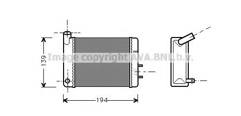 Imagine Schimbator caldura, incalzire habitaclu AVA QUALITY COOLING RT6092