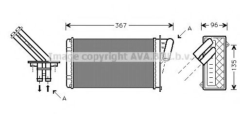 Imagine Schimbator caldura, incalzire habitaclu AVA QUALITY COOLING RT6203