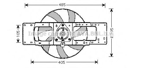 Imagine Ventilator, radiator AVA QUALITY COOLING RT7527