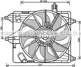 Imagine Ventilator, radiator AVA QUALITY COOLING RT7544