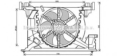 Imagine Ventilator, radiator AVA QUALITY COOLING RT7545