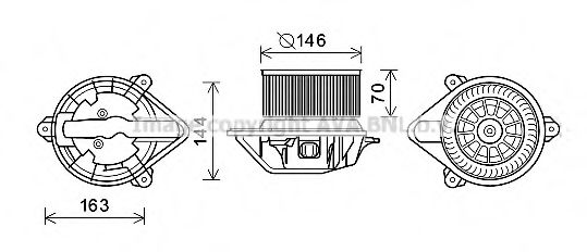 Imagine Electromotor, ventilatie interioara AVA QUALITY COOLING RT8577