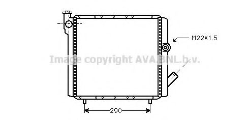 Imagine Radiator, racire motor AVA QUALITY COOLING RTA2070