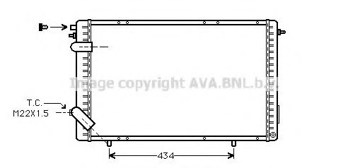 Imagine Radiator, racire motor AVA QUALITY COOLING RTA2172