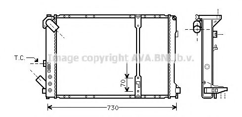 Imagine Radiator, racire motor AVA QUALITY COOLING RTA2208