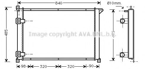 Imagine Radiator, racire motor AVA QUALITY COOLING RTA2257