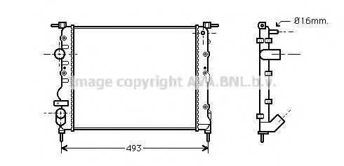 Imagine Radiator, racire motor AVA QUALITY COOLING RTA2271