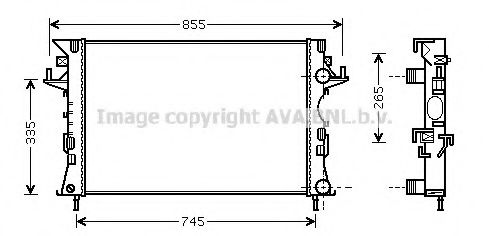 Imagine Radiator, racire motor AVA QUALITY COOLING RTA2290