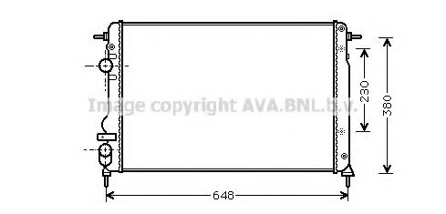 Imagine Radiator, racire motor AVA QUALITY COOLING RTA2312