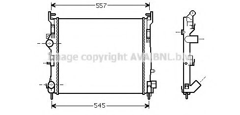 Imagine Radiator, racire motor AVA QUALITY COOLING RTA2362