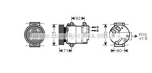 Imagine Compresor, climatizare AVA QUALITY COOLING RTAK103