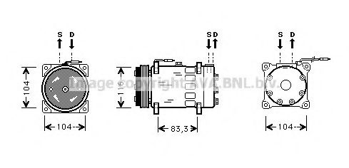 Imagine Compresor, climatizare AVA QUALITY COOLING RTK075