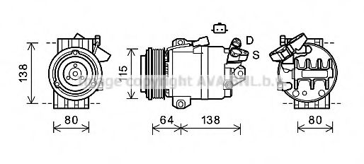 Imagine Compresor, climatizare AVA QUALITY COOLING RTK565