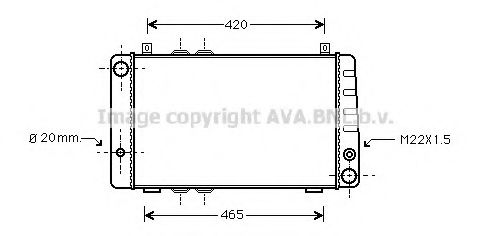 Imagine Radiator, racire motor AVA QUALITY COOLING SA2002