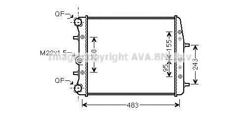 Imagine Radiator, racire motor AVA QUALITY COOLING SA2005