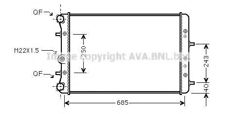 Imagine Radiator, racire motor AVA QUALITY COOLING SA2006