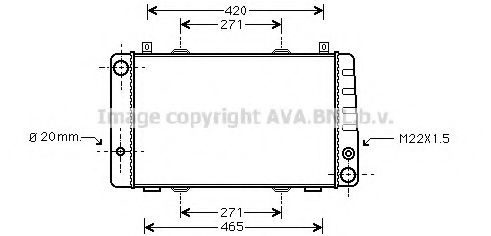 Imagine Radiator, racire motor AVA QUALITY COOLING SA2009