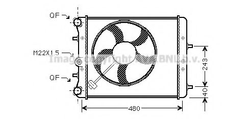 Imagine Radiator, racire motor AVA QUALITY COOLING SAA2013