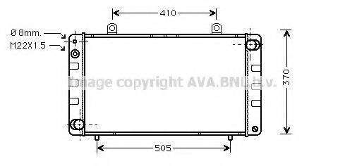 Imagine Radiator, racire motor AVA QUALITY COOLING SB2002