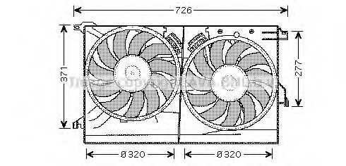 Imagine Ventilator, radiator AVA QUALITY COOLING SB7502