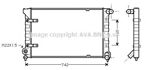 Imagine Radiator, racire motor AVA QUALITY COOLING ST2020