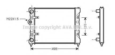 Imagine Radiator, racire motor AVA QUALITY COOLING ST2022