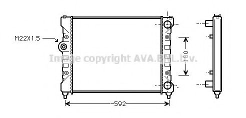 Imagine Radiator, racire motor AVA QUALITY COOLING STA2024