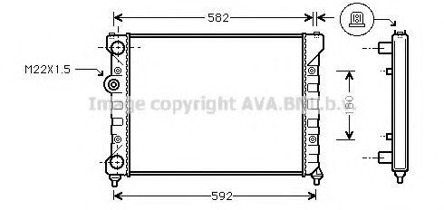 Imagine Radiator, racire motor AVA QUALITY COOLING STA2035