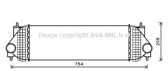 Imagine Intercooler, compresor AVA QUALITY COOLING SZA4134