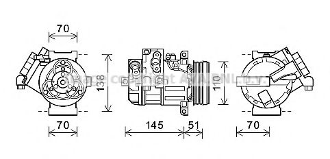 Imagine Compresor, climatizare AVA QUALITY COOLING SZK140