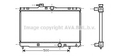 Imagine Radiator, racire motor AVA QUALITY COOLING TO2273