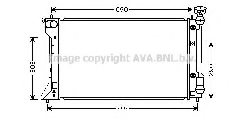 Imagine Radiator, racire motor AVA QUALITY COOLING TO2293