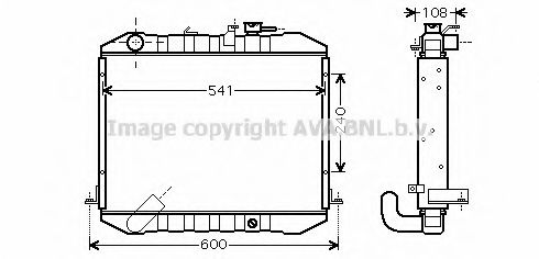 Imagine Radiator, racire motor AVA QUALITY COOLING TO2372