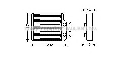 Imagine Schimbator caldura, incalzire habitaclu AVA QUALITY COOLING TO6368