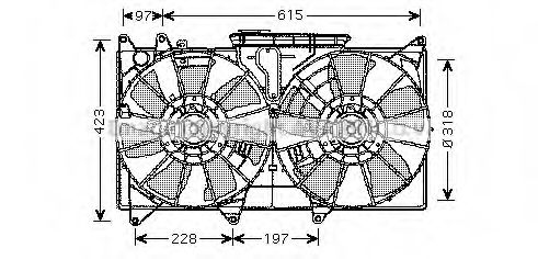 Imagine Ventilator, radiator AVA QUALITY COOLING TO7544