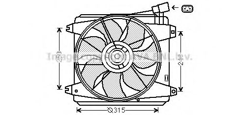 Imagine Ventilator, radiator AVA QUALITY COOLING TO7554