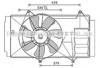 Imagine Ventilator, radiator AVA QUALITY COOLING TO7580