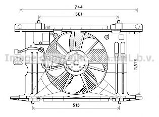 Imagine Ventilator, radiator AVA QUALITY COOLING TO7673