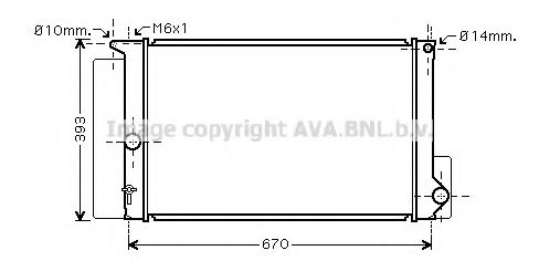 Imagine Radiator, racire motor AVA QUALITY COOLING TOA2397