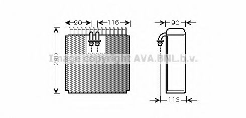 Imagine evaporator,aer conditionat AVA QUALITY COOLING TOV385