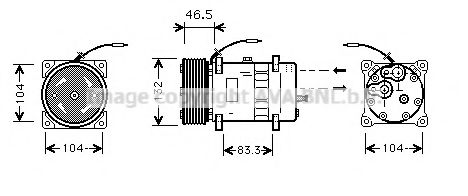 Imagine Compresor, climatizare AVA QUALITY COOLING VLAK037